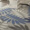 Homeroots 7 x 10 ft. Gray & Blue Leaves Indoor & Outdoor Area Rug 384874 - alternate 6